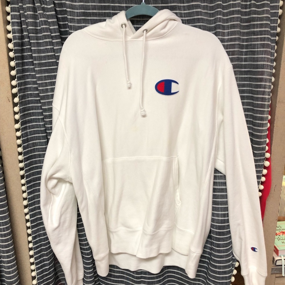 White Champion reverse weave Hoodie